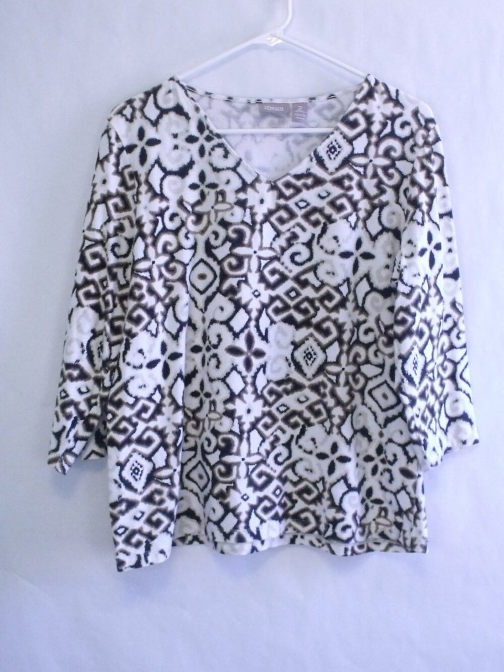 Chico's Printed 3/4 Sleeve Top
